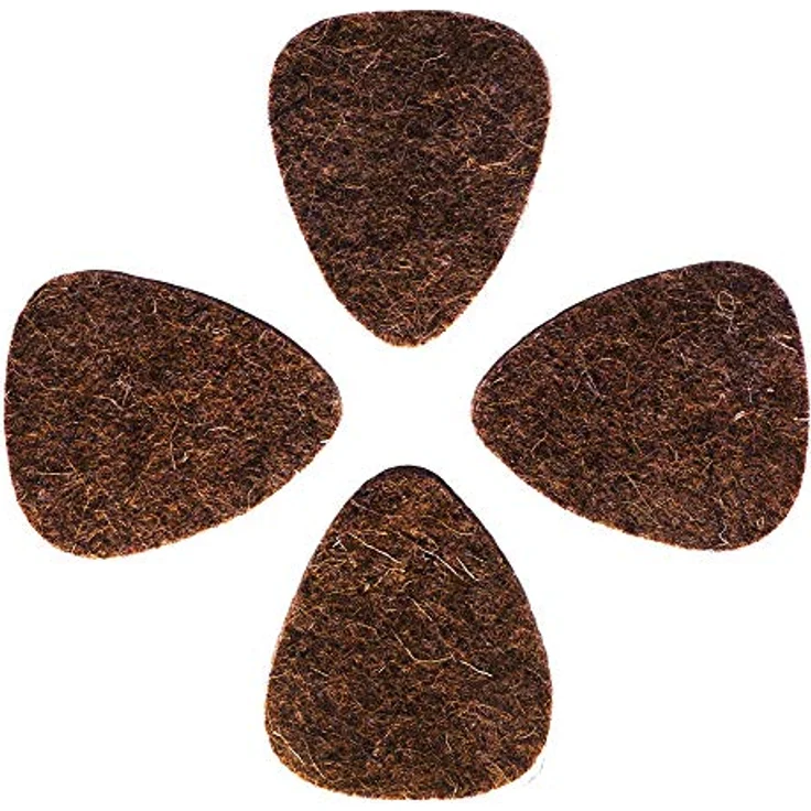 Timber Tones Felt Tones Mixed Ukulele, Metall Dose mit 4 hochwertigen Woll-Filz Plektren in Natur, Grau, Braun und Schwarz – Bild 6