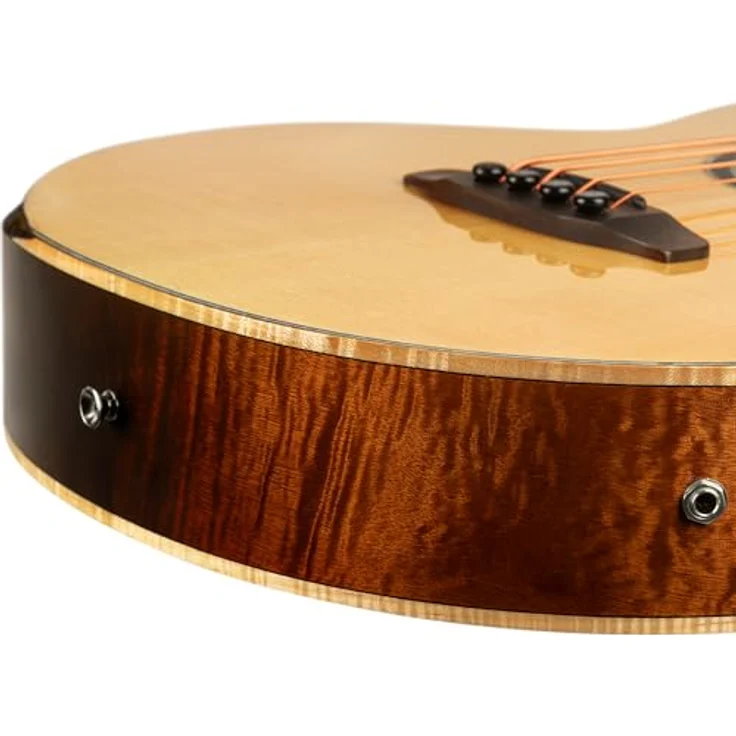 Ortega KTSM2-4 Ken Taylor Signature, 4-saitiger Akustik-Bass mit massiver Fichtendecke und Whiskey Burst Finish, inklusive wiederaufladbarer MagusX/B Elektronik – Bild 6