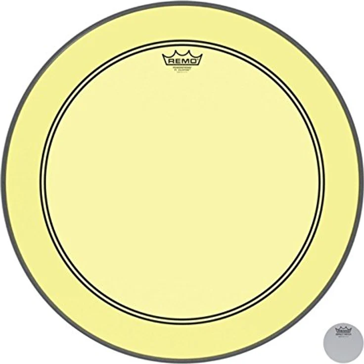 Remo 20" Powerstroke 3 Colortone Bass Drum Schlagfell, Gelb, 10 mil mit Dämpfungsring – Bild 1