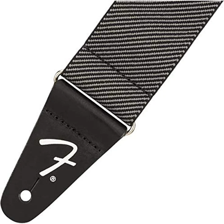 Fender Weighless Grey Tweed, Elastischer Gitarrengurt mit Lederenden und verstellbarer Länge von 80 cm bis 148 cm – Bild 2