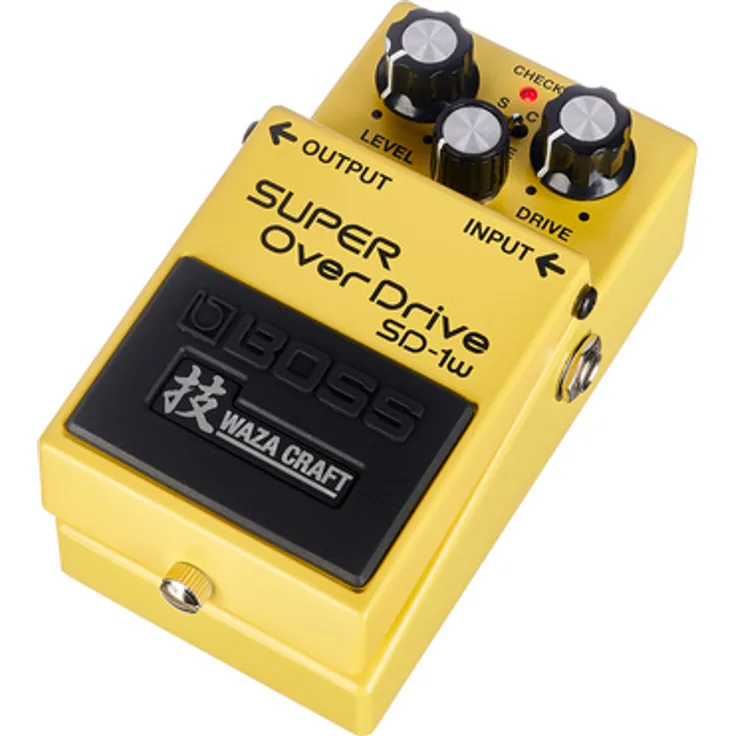 Boss SD-1W Super Overdrive, E-Gitarreneffektpedal mit analoge Schaltung, Level-, Tone- und Gain-Regler, Standard- und Custommode