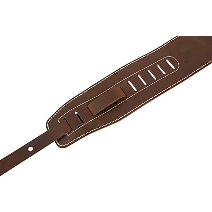Warwick Teambuilt Leather Strap BR BB, Gitarrengurt aus braunem Echtleder, gepolstert, verstellbar von 100 - 147 cm, Made in Germany – Bild 5