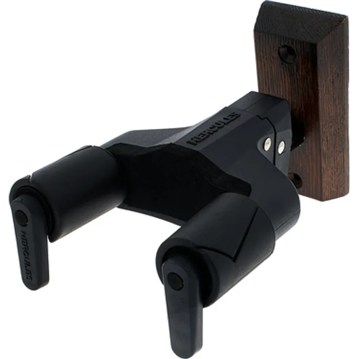Hercules Stands HCGSP-38WBW+, Gitarrenwandhalter mit Auto Grip System und verbesserter Moosgummipolsterung, braun