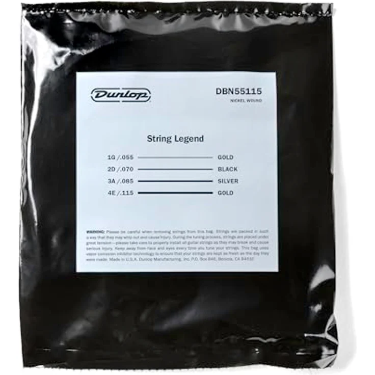 Dunlop Standard Series Nickel Wound E-Bass Saitensatz, Long Scale 4-Saiten Set 55-115, präzise gefertigt in den USA – Bild 8