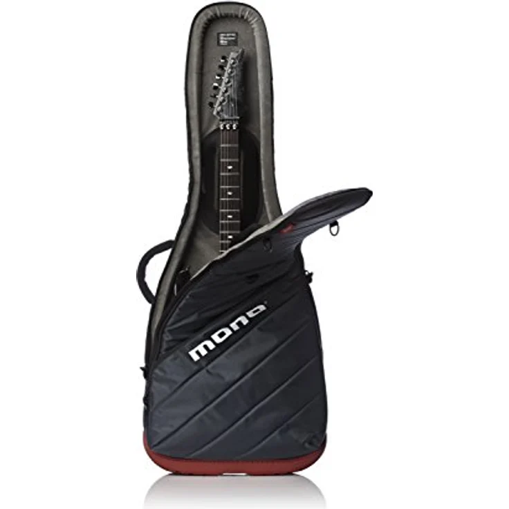 Mono Cases Vertigo Electric Guitar (M80-VEG-GRY), professionelles Gigbag für E-Gitarre, grau, wasserabweisendes Sharkskin Nylon, 20mm Polsterung, Headlock-System, große Zubehörtasche – Bild 3