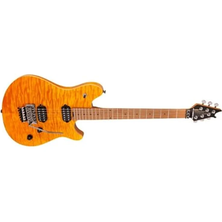 Evh Wolfgang WG Std QM TA, ST-Style E-Gitarre mit Wölkchenahorn-Decke, Trans Amber, Floyd Rose Tremolo – Bild 6
