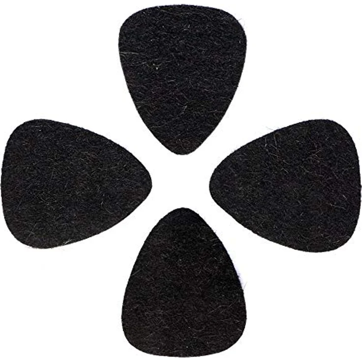Timber Tones Felt Tones Mixed Ukulele, Metall Dose mit 4 hochwertigen Woll-Filz Plektren in Natur, Grau, Braun und Schwarz – Bild 4