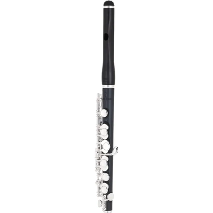 Pearl Flutes PFP-165E Piccolo Flöte, Grenaditte Korpus, Grenadillholz Kopfstück, versilberte Neusilber Mechanik, E-Mechanik, inklusive Zubehör und Koffer