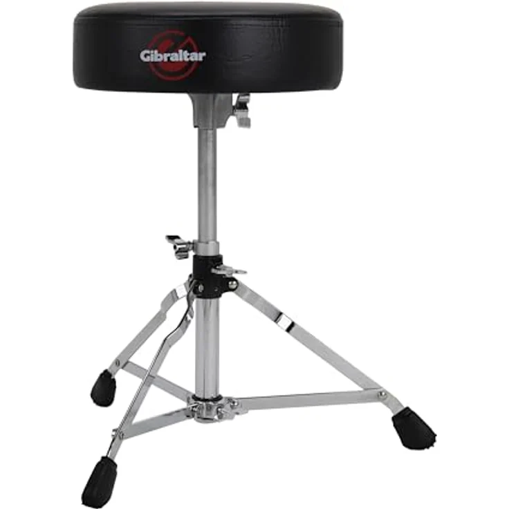 Gibraltar Schlagzeughocker 4000 Series 4608, Höhenverstellbar, Durchmesser 33 cm, leicht transportierbar, einstrebige Basis, 'Super Foot' Gummifüße – Bild 4