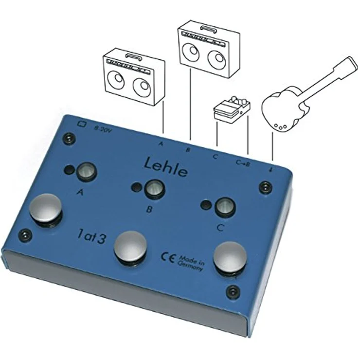 Lehle 1@3 SGoS, Switcher mit True-Bypass und Loop-Funktion für bis zu drei Amps, MIDI-fähig – Bild 1