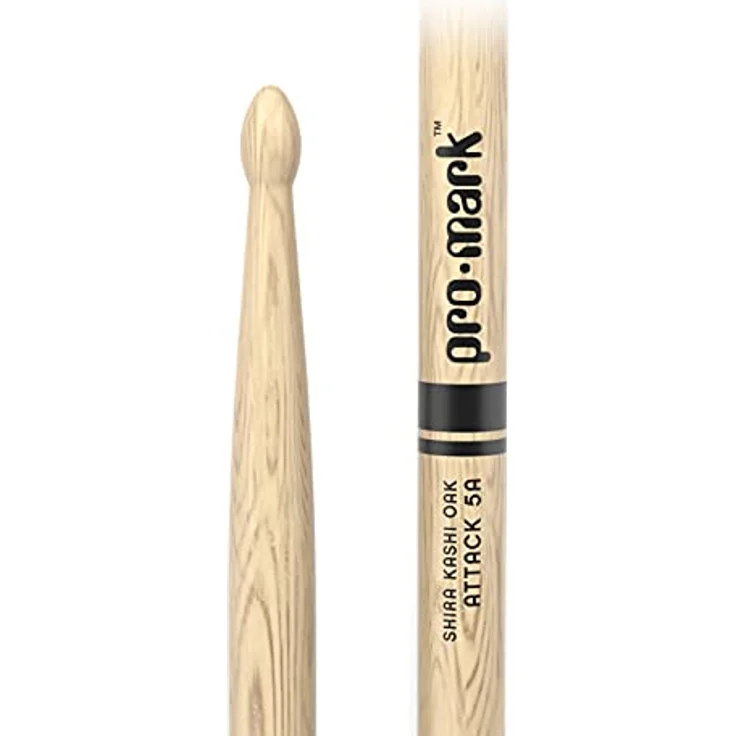 Pro Mark PW5AW 5A Classic Attack Oak, Drumsticks aus japanischem Eichenholz mit ovalem Holzkopf, Länge 40,60 cm, Durchmesser 1,40 cm – Bild 2