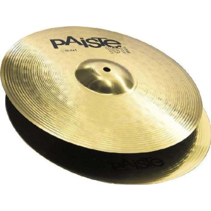Paiste 101 Brass Hi-Hat, 13 Zoll Schlagzeugbecken aus hochwertigem Messing – Bild 4