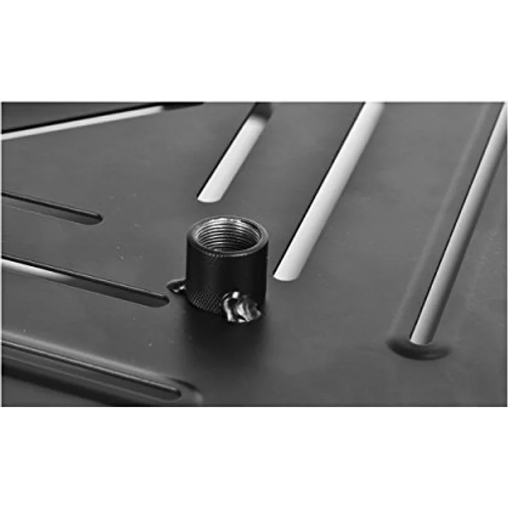 On-Stage MSA 5000, Laptop- und Tablet-Halter für Mikrofonständer, schwarz, einstellbare Breite 355-419 mm, Tragfähigkeit bis 5,4 kg – Bild 10