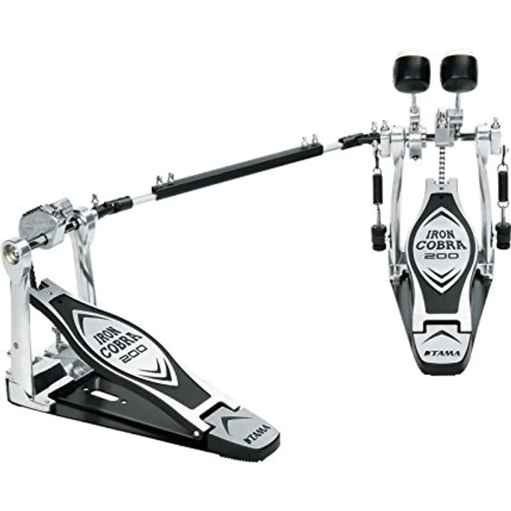 TAMA HP200PTW, Doppelfußmaschine mit einstellbarem Beater-Winkel und Federspannung, Offset Umlenkrolle für optimale Übertragung