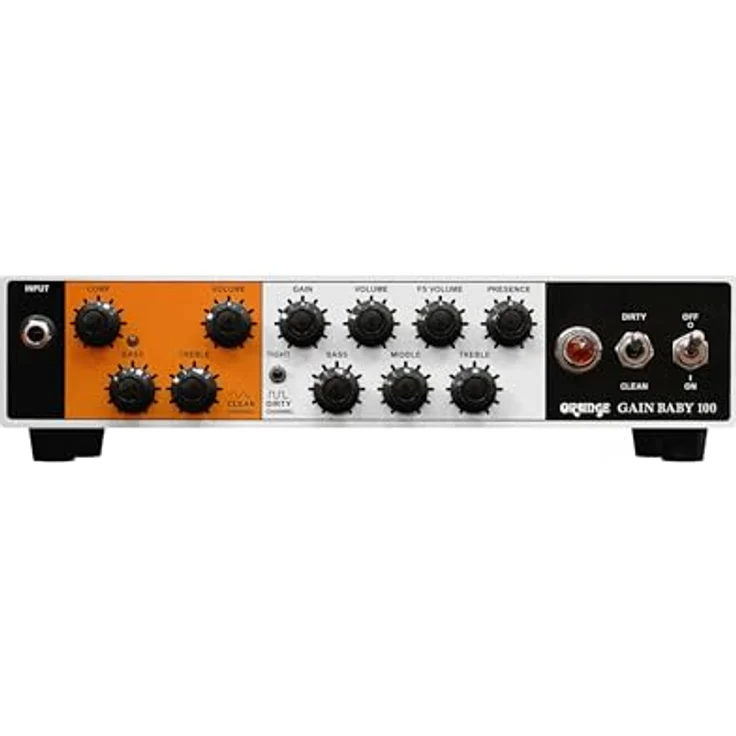 Orange Gain Baby 100, 100 Watt Gitarren Topteil mit Class A/B Endstufe, Fußschaltung für Clean- und Dirty-Kanal, inkl. Transporttasche – Bild 1