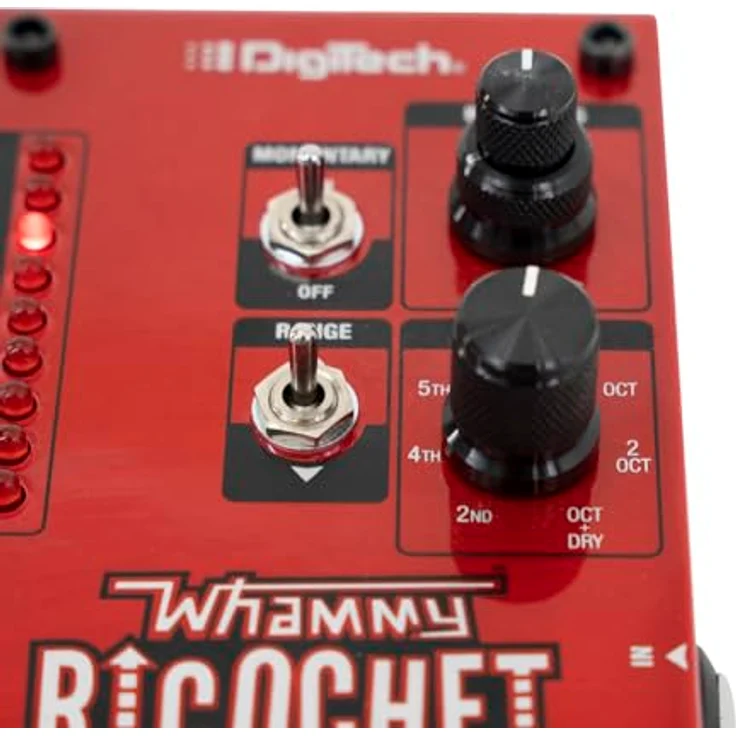 Digitech Pitch Shifter Whammy Ricochet, kompakter Effektpedal mit 7 wählbaren Intervallen und polyphonem Chords Modus – Bild 7