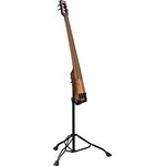 Ibanez UB804-MOB, Elektronischer Kontrabass aus Ahorn mit 5-teiligem Halls-Korpus, Mahogany Oil Burst Finish, aktiver Klangregelung und inklusive Tama Roadpro Ständer und Gig Bag