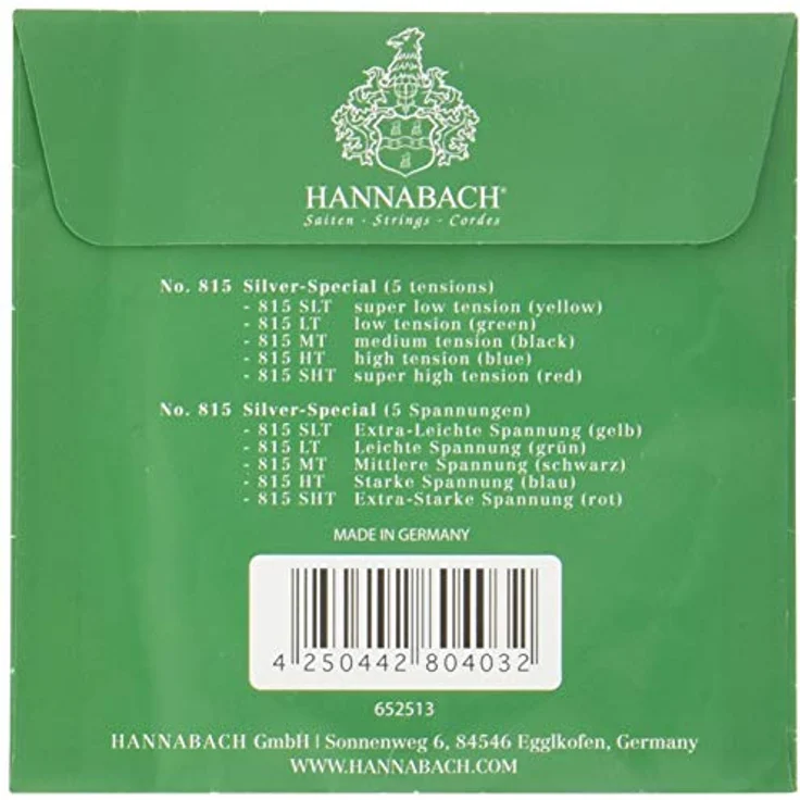 Hannabach Saiten für Klassikgitarre Serie 815 G3 Low Tension Silver Special, hochwertige Allzweck-Gitarrensaiten, Made in Germany – Bild 2