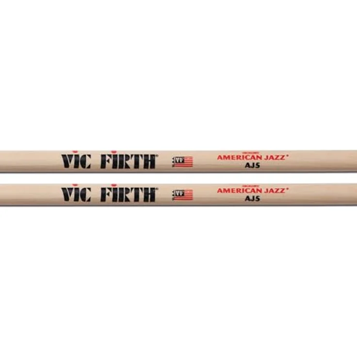Vic Firth AJ5 American Jazz, Drumsticks aus Hickory mit kleinem Holz-Kopf, dünnster Stock im Programm, 406mm Länge, 12,5mm Durchmesser – Bild 4
