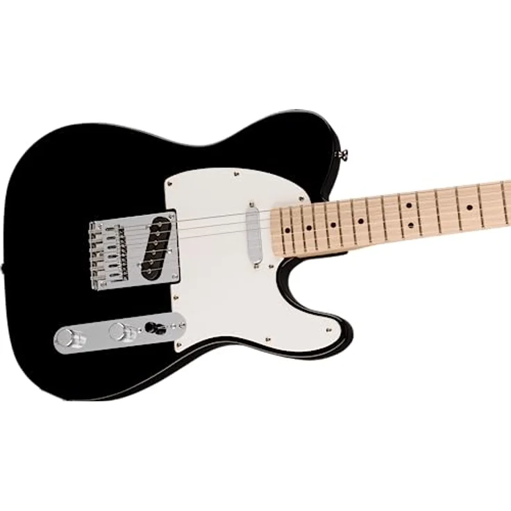 Squier by Fender Sonic Telecaster, E-Gitarre mit Ahorngriffbrett und weißer Schlagplatte, Schwarz, inklusive kostenloser virtueller Kurse auf Fender Play – Bild 5