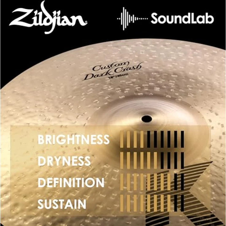 Zildjian 18" K-Custom Dark Crash, Schlagzeugbecken mit trockenen, trashy Obertönen und schneller Ansprache – Bild 5
