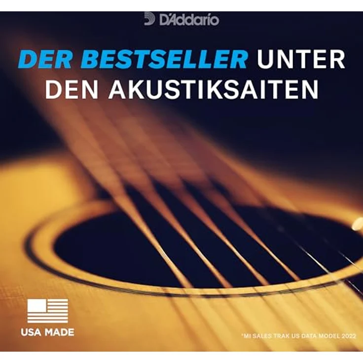 D'Addario EJ16 Phosphorbronze-Saiten für Akustikgitarren, Light, 12-53, korrosionsbeständig, warmer Klang, hergestellt in den USA – Bild 2