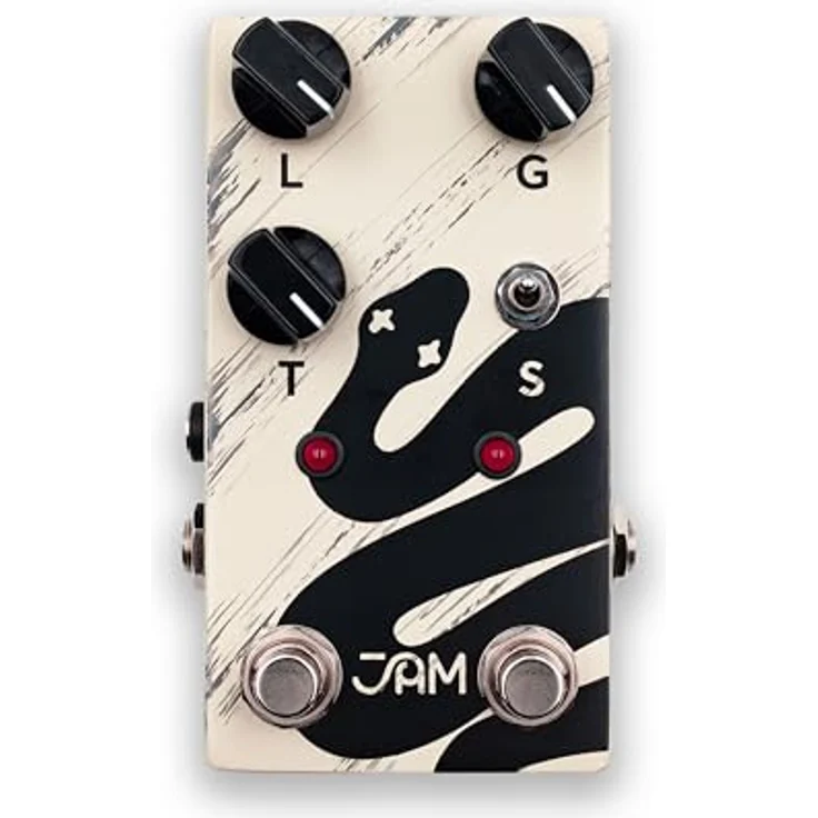 JAM pedals Rattler MKII Distortion, Overdrive-Effektpedal mit symmetrischem/asymmetrischem Clipping, Mid-Boost-Fußschalter, True Bypass – Bild 1