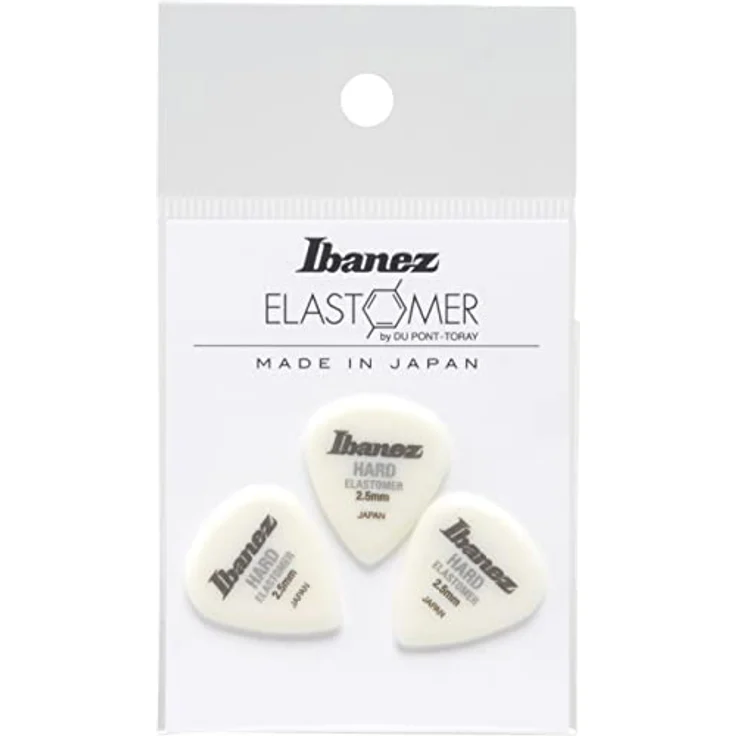 Ibanez Elastomer Picks BELJ1HD25, Teardrop Plektren aus Elastomer, Stärke 2,5mm, 3 Stück Set, made in Japan – Bild 5