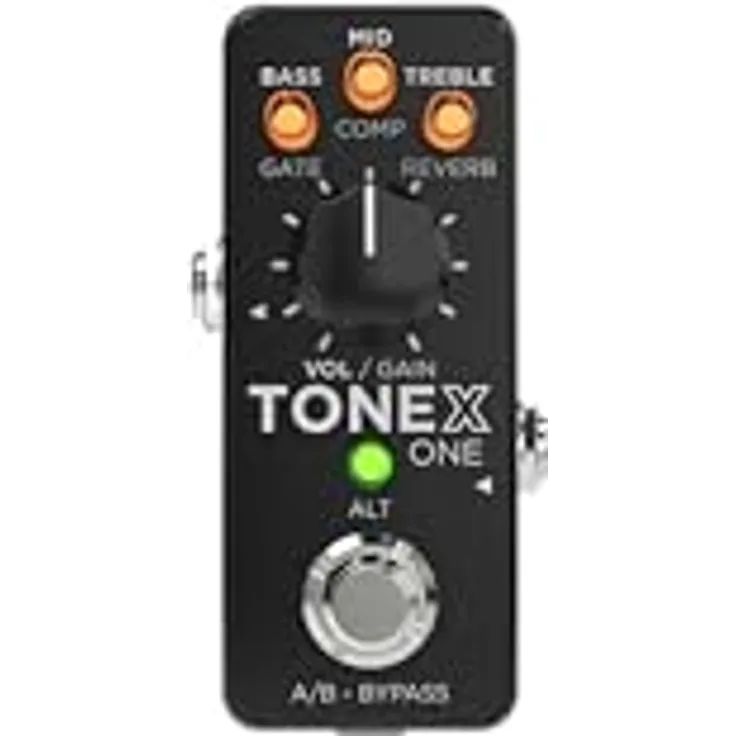 IK Multimedia ToneX One, Overdrive-Pedal mit AI Tone Modeling, 20 Presets, TRS mono/stereo Out und eingebautem Tuner