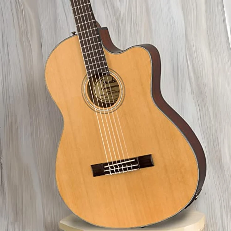 Fender CN-140SCE Thinline Natural, Konzertgitarre mit massiver Zederdecke, Ovangkol-laminiert, Fishman Elektronik, inkl. Koffer – Bild 8