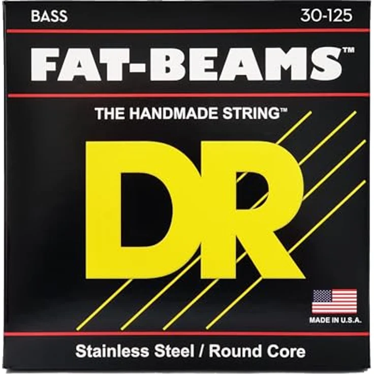 DR Strings Fat-Beams FB6-30, 6-saitiger E-Bass-Saitensatz aus rostfreiem Stahl, long scale medium gauges 30-45-65-85-105-125 – Bild 2