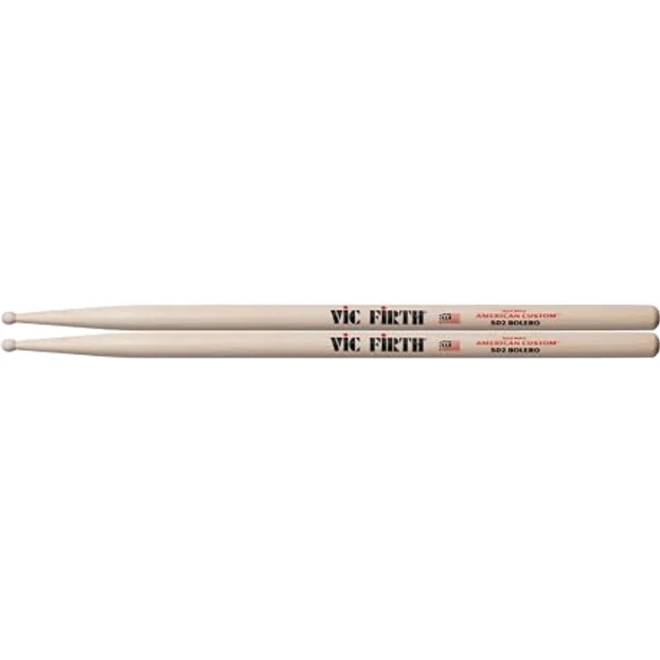 Vic Firth SD2 Bolero Maple, Drumsticks aus amerikanischem Ahorn mit runden Holzköpfen, 400 mm lang, 16,1 mm Durchmesser – Bild 1