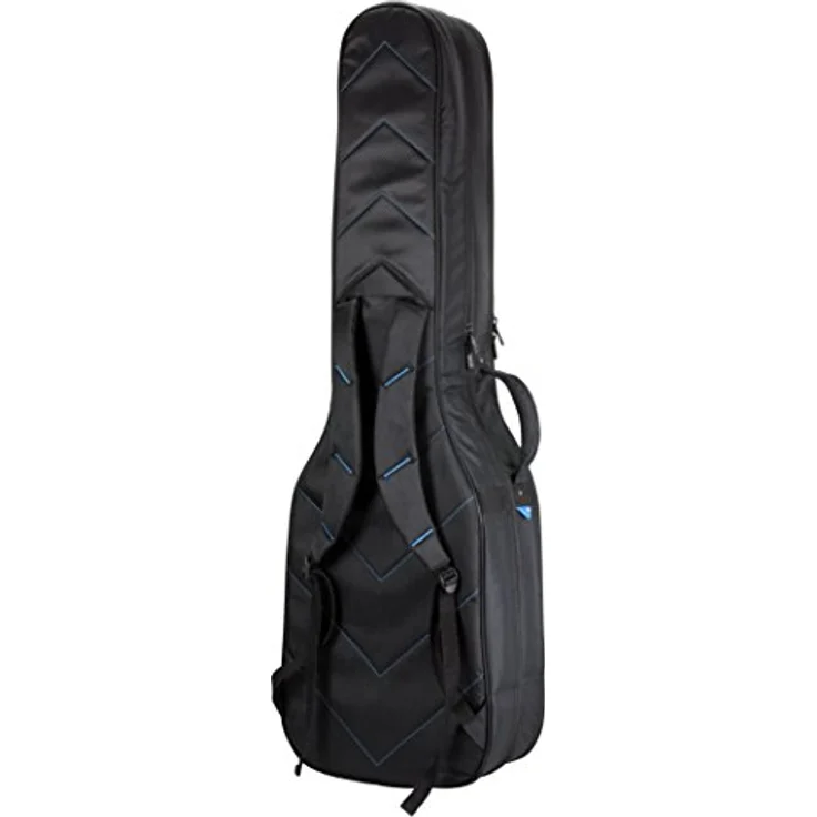 Reunion Blues RBX-2B Double Bass Guitar Gig Bag, passend für 2 E-Bässe, wasserdichtes Außenmaterial, gepolstertes blaues Innenfutter, Farbe: schwarz – Bild 2
