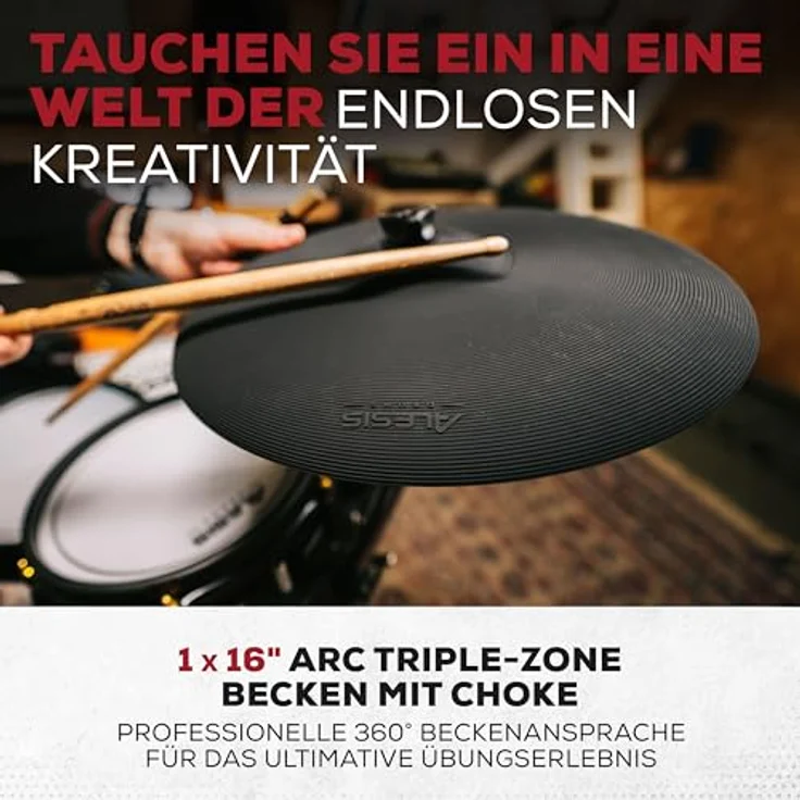 Alesis Strata Club Expansion Pack, E-Drums Erweiterungsset mit 16" ARC Becken Pad und 12" Zwei-Zonen Tom Pad – Bild 4