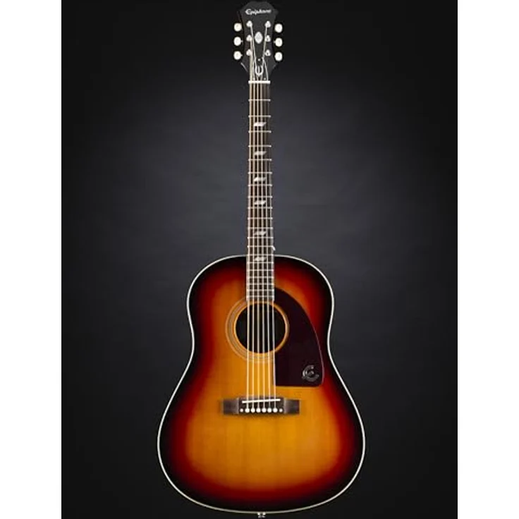 Epiphone Masterbilt Texan Faded Cherry, Westerngitarre mit massiver Sitka-Fichtendecke und Fishman Sonitone Tonabnehmer, Hochglanz Faded Cherry – Bild 2