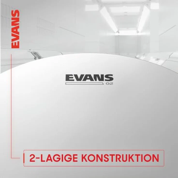 Evans G2 Studio Set clear, Fellsatz aus transparenten, doppellagigen 10", 12" und 14" Tomfellen mit knackigem Attack – Bild 3