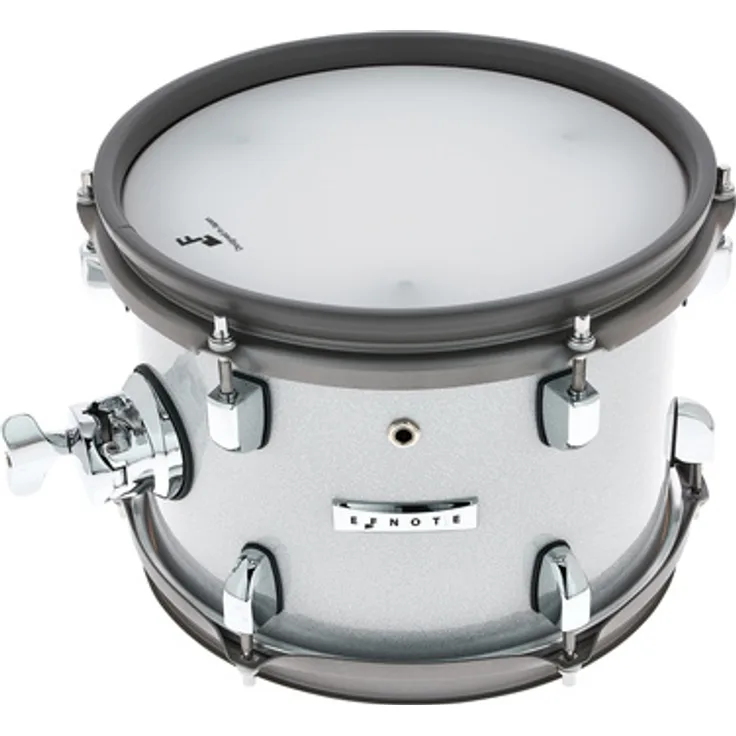 Efnote EFD-T1070-WS 10"x07" Tom Tom Pad, 2-Zonen, doppellagiges Mesh Head, 6-lagige Birkenholz Kessel, White Sparkle Finish