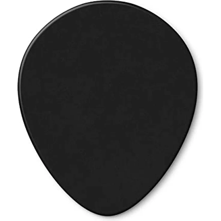 Dunlop Celluloid Teardrop Medium Plektren, 12 Stück, Schwarz, 0,80 mm Stärke, warmer Klang, abgerundete Kanten – Bild 2