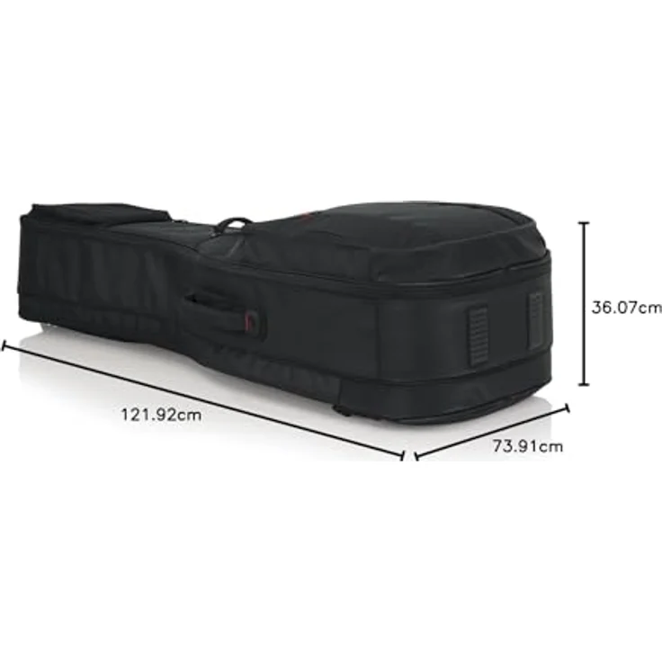 Gator G-PG E/A Double Bag, Doppel Gigbag für E-Gitarre und Akustikgitarre, schwarz, ultra dick gepolstert, Regenüberzug, Rucksackgurte – Bild 16