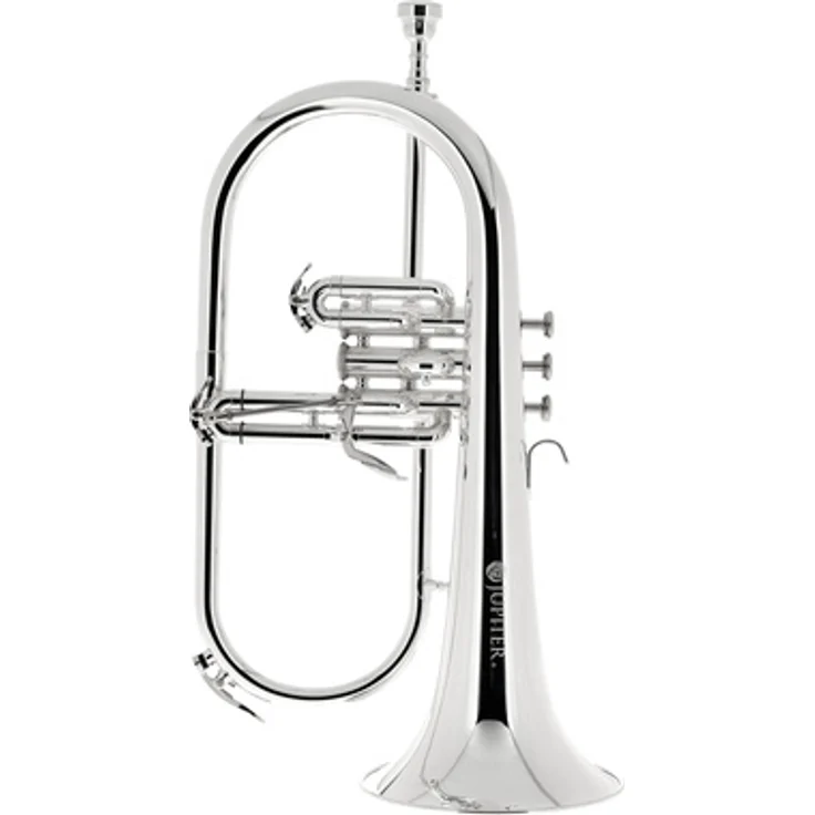 Jupiter JFH1100RSQ Flugelhorn, 3 Perinet-Ventile, 10,50 mm Bohrung, versilbert, inkl. Q-Case und Zubehör