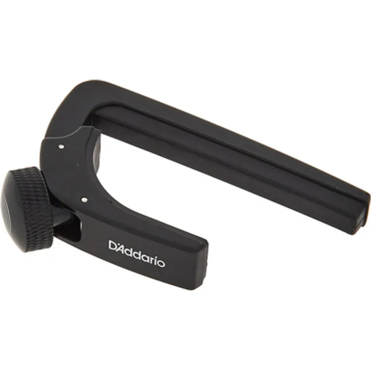 Daddario PW-CP-07, Kapodaster aus ultraleichtem ABS Kunststoff für Akustik- und E-Gitarre, einhändig bedienbar, mit Feingewinde zur Druckdosierung