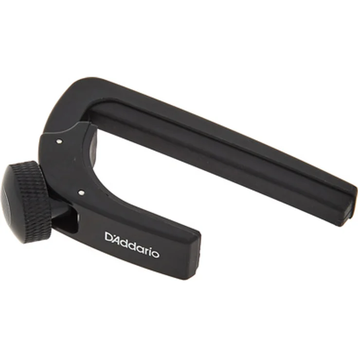 Daddario PW-CP-07, Kapodaster aus ultraleichtem ABS Kunststoff für Akustik- und E-Gitarre, einhändig bedienbar, mit Feingewinde zur Druckdosierung