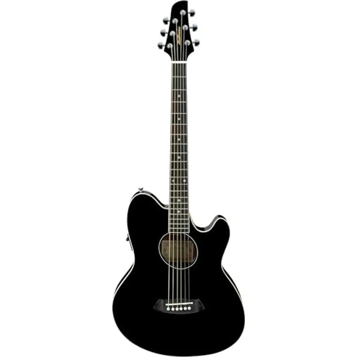Ibanez Talman TCY10E-BK, Elektro-Akustikgitarre mit sorgfältiger Verarbeitung, schwarz