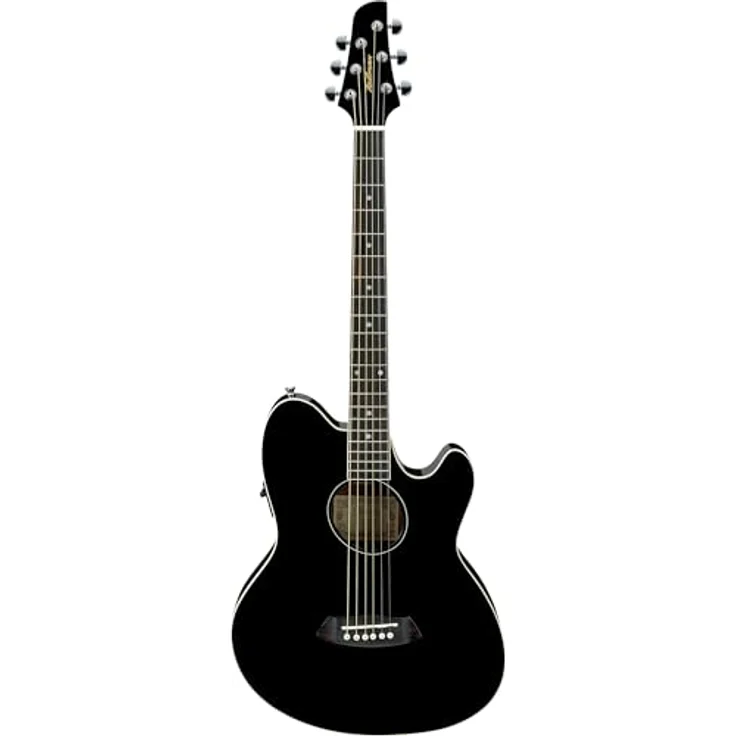 Ibanez Talman TCY10E-BK, Elektro-Akustikgitarre mit sorgfältiger Verarbeitung, schwarz – Bild 1