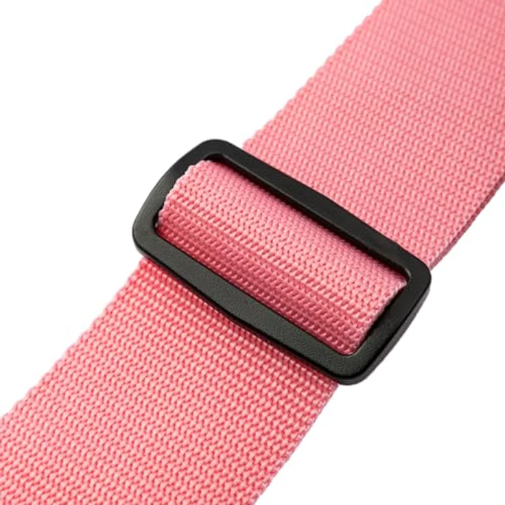 Levys Poly Strap 2" PNK, Gitarrengurt aus Polypropylen, pink, verstellbar von 89 cm bis 157 cm, mit Leder-Endstück – Bild 7