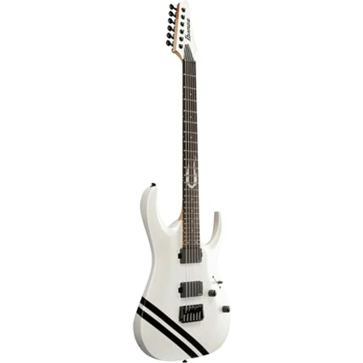 Ibanez JBBM40-PW JB Brubaker, E-Gitarre mit Okoume Korpus, 3-teiligem Ahorn/Bubinga Hals, Ebony Griffbrett, 2x EMG 84 Aktive Tonabnehmer, in Pearl White – Bild 3