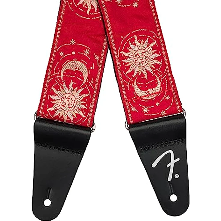 Fender AV II Sun Strap DR, Gitarrengurt in Dakota Red mit Leiterverstellsystem, Länge 86-150 cm, Breite 5 cm, Polyester Jacquard – Bild 2