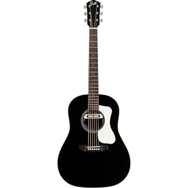 Guild DS-240E Black, Slope Shoulder Dreadnought Westerngitarre mit Sitka Fichte Decke und DeArmond Tonabnehmer, schwarz