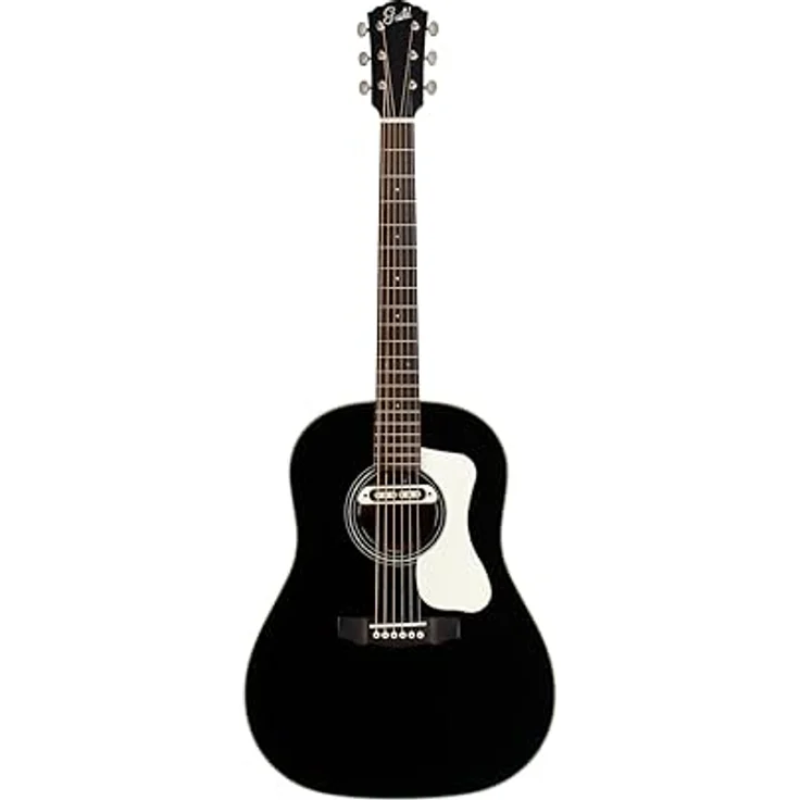 Guild DS-240E Black, Slope Shoulder Dreadnought Westerngitarre mit Sitka Fichte Decke und DeArmond Tonabnehmer, schwarz – Bild 1
