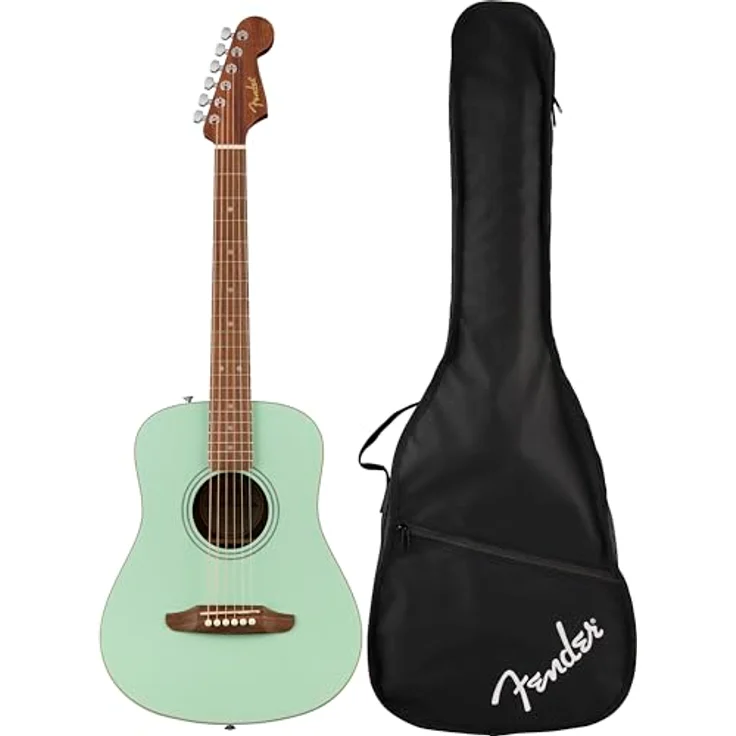 Fender CA STD Redondo Mini WB IB SFG, Westerngitarre in Surf Green, Fichtendecke, Sapele Boden und Zargen, Okoume Hals, Walnuss Griffbrett, 20 Vintage Bünde, inkl. Gig Bag – Bild 8